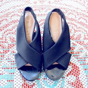 Calvin Klein Black Wedges